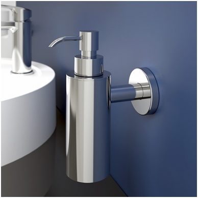 Liquid soap dispenser wall mounted 125ml, chrome 2